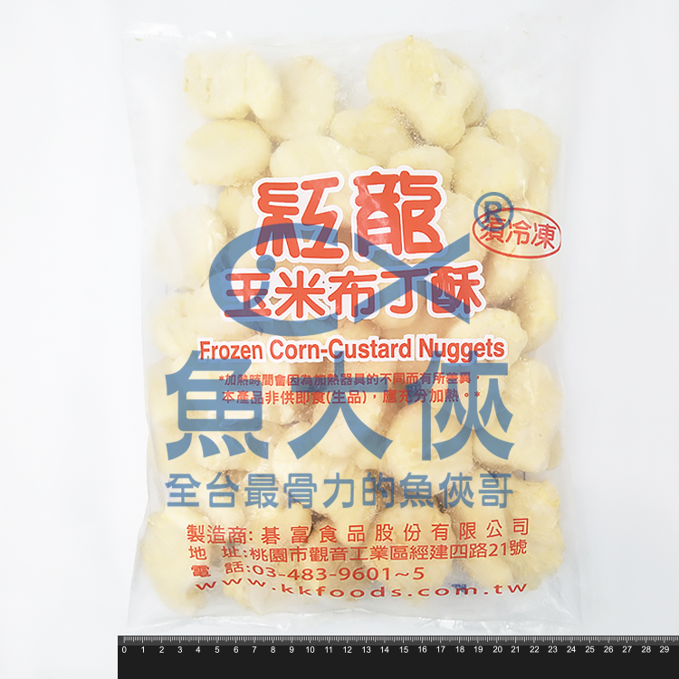 1J1B【魚大俠】FF306紅龍-玉米布丁酥(1kg/包)#紅龍