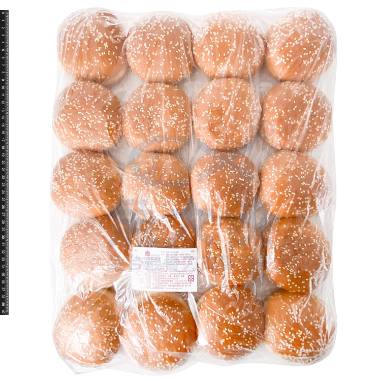 義美-4吋芝麻漢堡麵包(20個/1.16kg/包)#全素-2D4A【魚大俠】FF619