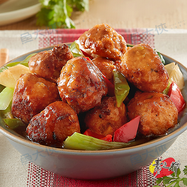 素之都-素紅燒獅子頭(300g/包)#蛋素-2J5A【魚大俠】AR156