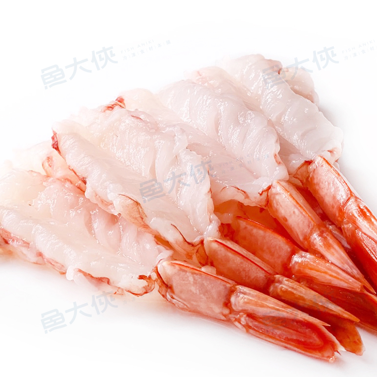 開背生食紅蝦/開背赤蝦(19~20尾/盤)#去殼帶尾#生食級-1C3B【魚大俠】SP069