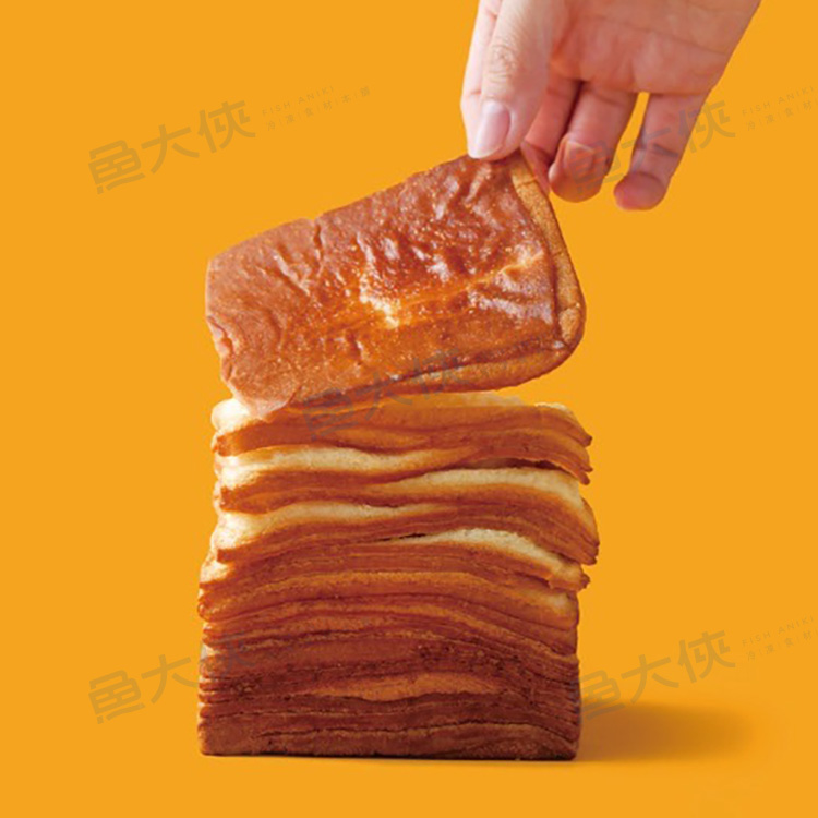 千層生吐司(200g/包)#蛋奶素#土司#奶香濃郁-2E2B【魚大俠】AR188