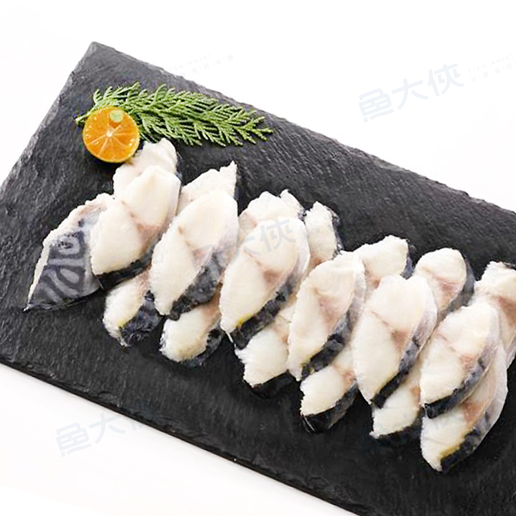 日式-醋漬鯖魚片/鯖魚切片(20片/160g/盤)#鯖魚壽司生魚片-2E1A【魚大俠】FH358