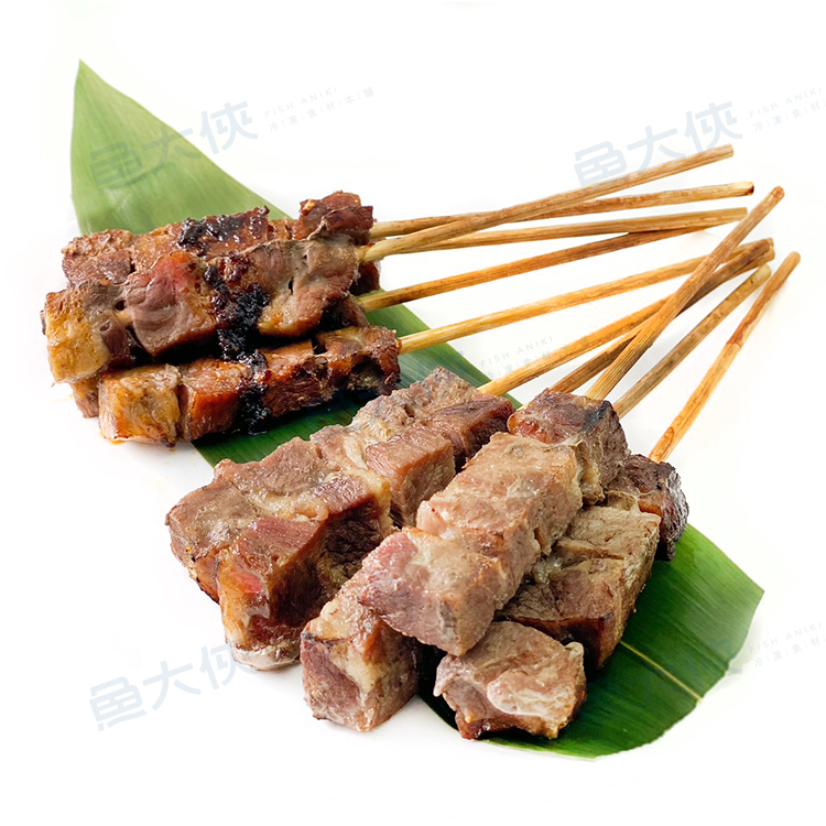 〖推推〗效期1.30澳洲-牛肉燒烤串(10支/300g/包)#重組肉#烤肉串燒-1A6A【魚大俠】BF114