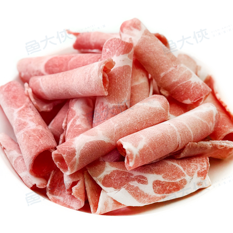 進口梅花豬肉捲片(500g/包)#原肉-2C6A【魚大俠】BF145