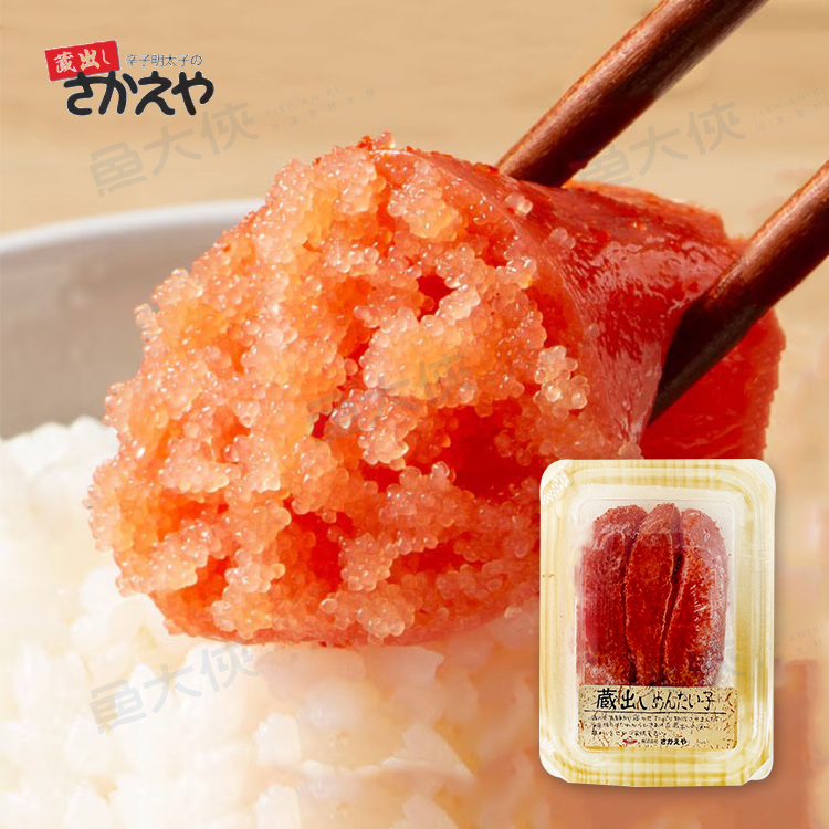 日本原裝-明太子條(約3~4條/80g/盤)#藏出80g辣味-1B4A【魚大俠】FF073