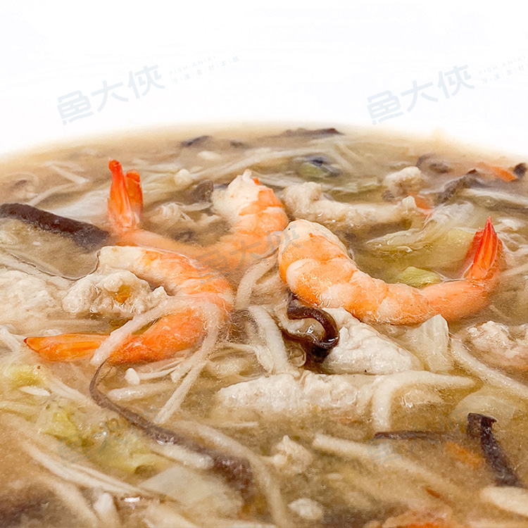 手路菜-蝦仁肉羹(1kg/包)#古早味-2H3B【魚大俠】FF534